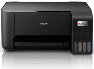 Front view of Epson EcoTank L3210 showing its compact design